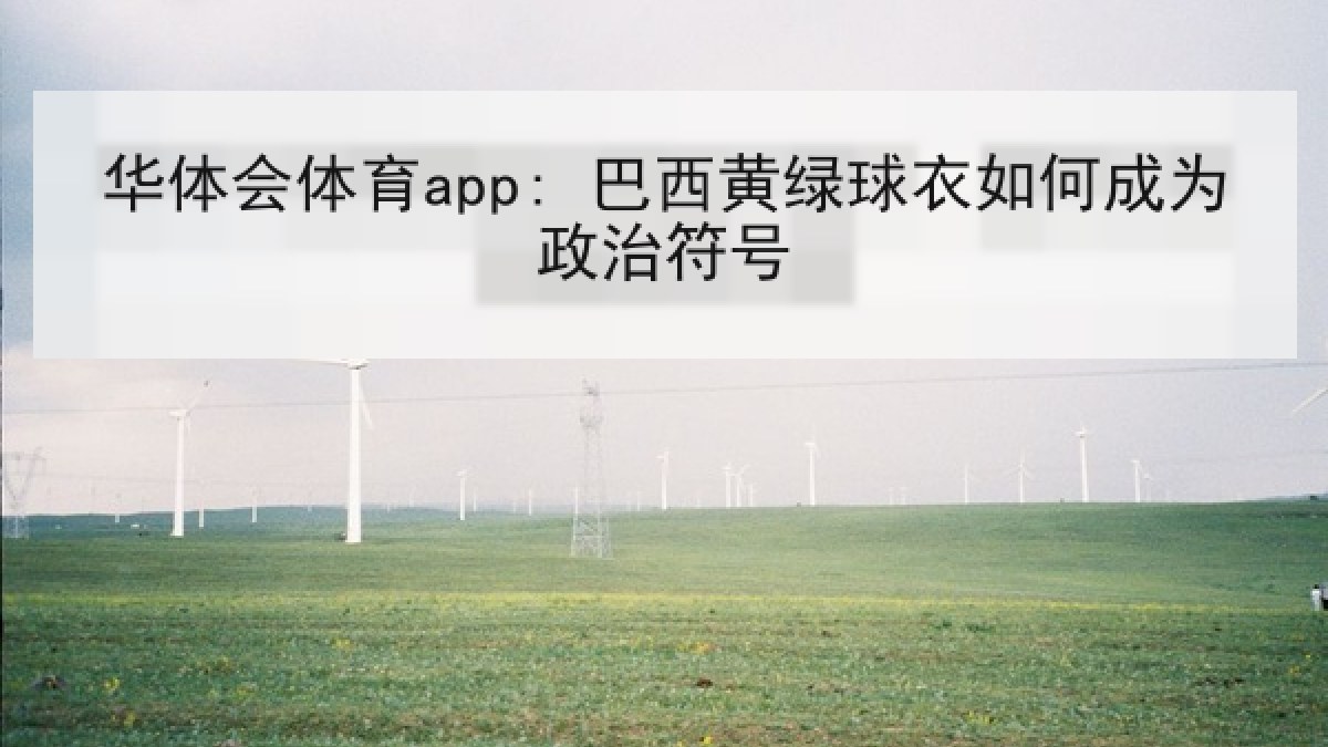 华体会体育app: 巴西黄绿球衣如何成为政治符号